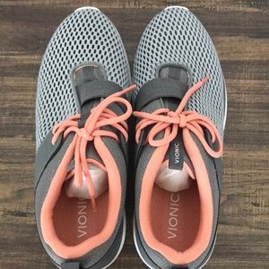 Vionic Mesh Lace-Up Athletic Sneakers - Coro - charcoal a395066